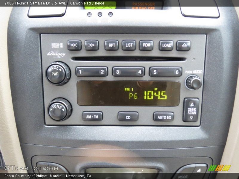 Canyon Red / Beige 2005 Hyundai Santa Fe LX 3.5 4WD