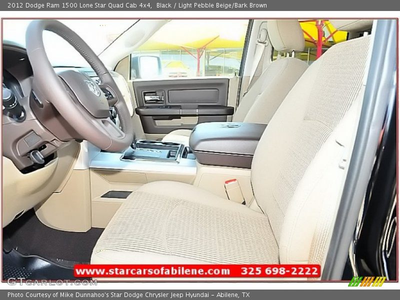 Black / Light Pebble Beige/Bark Brown 2012 Dodge Ram 1500 Lone Star Quad Cab 4x4