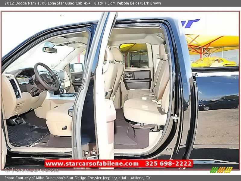 Black / Light Pebble Beige/Bark Brown 2012 Dodge Ram 1500 Lone Star Quad Cab 4x4
