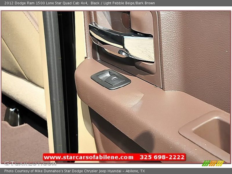 Black / Light Pebble Beige/Bark Brown 2012 Dodge Ram 1500 Lone Star Quad Cab 4x4