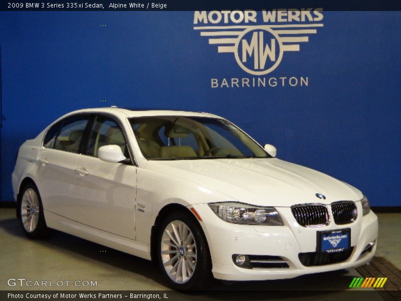 Alpine White / Beige 2009 BMW 3 Series 335xi Sedan