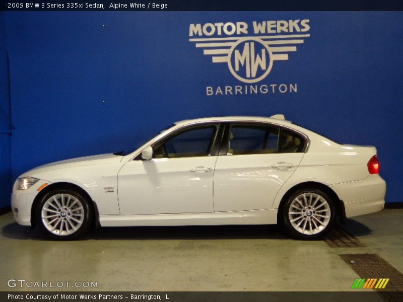 Alpine White / Beige 2009 BMW 3 Series 335xi Sedan