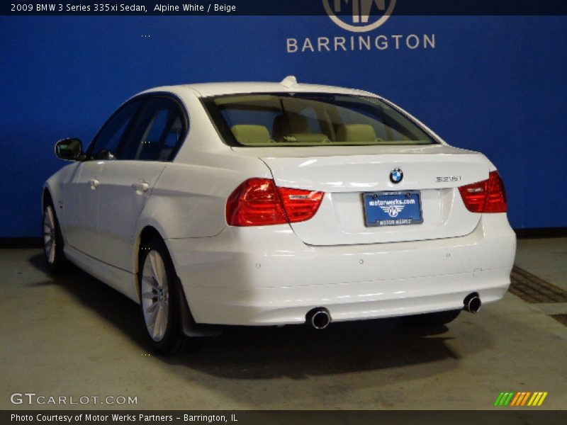Alpine White / Beige 2009 BMW 3 Series 335xi Sedan