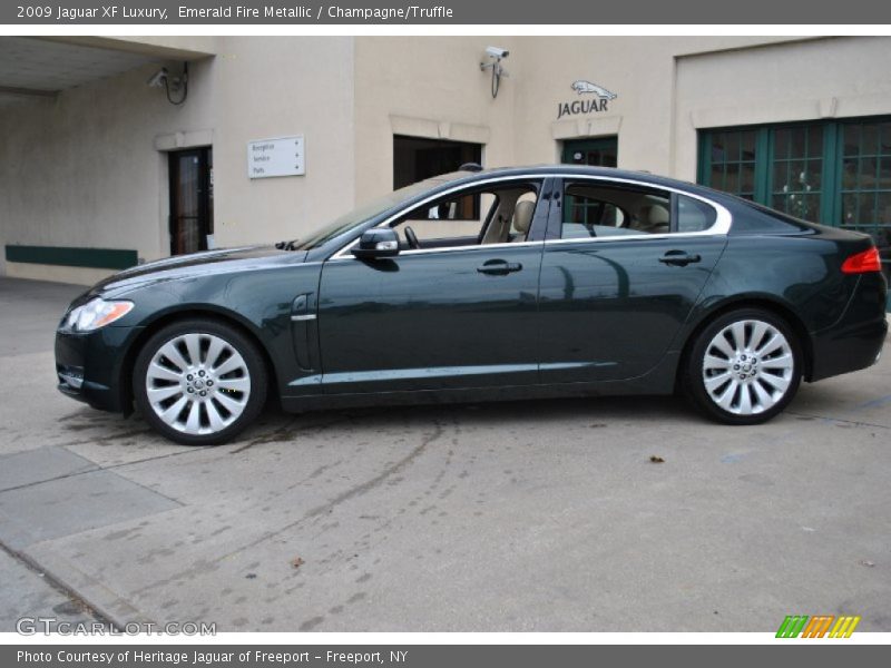 Emerald Fire Metallic / Champagne/Truffle 2009 Jaguar XF Luxury