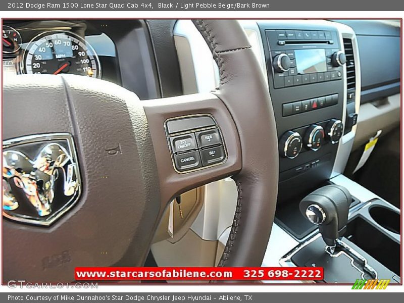 Black / Light Pebble Beige/Bark Brown 2012 Dodge Ram 1500 Lone Star Quad Cab 4x4