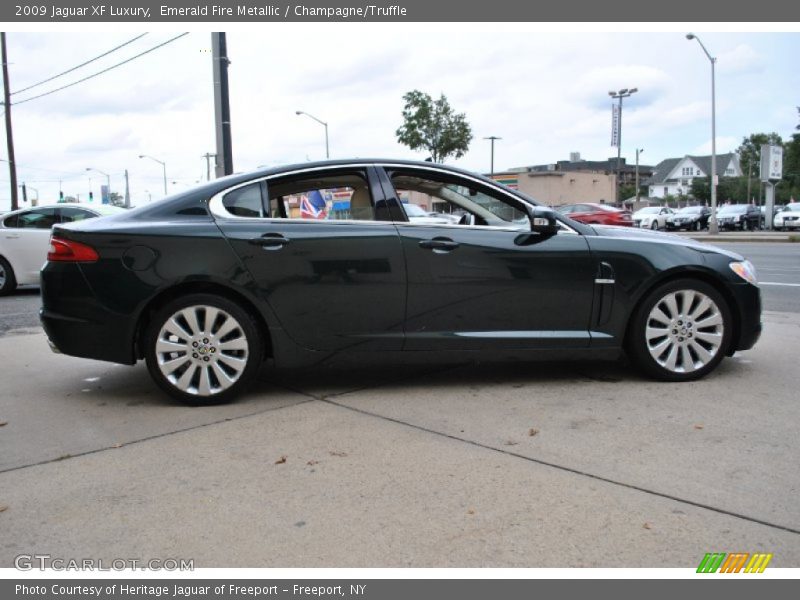 Emerald Fire Metallic / Champagne/Truffle 2009 Jaguar XF Luxury
