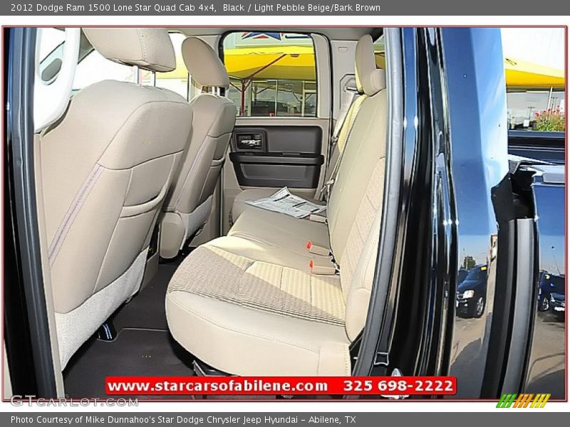 Black / Light Pebble Beige/Bark Brown 2012 Dodge Ram 1500 Lone Star Quad Cab 4x4