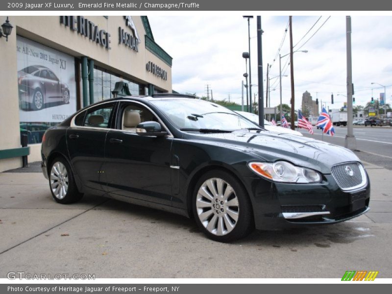 Emerald Fire Metallic / Champagne/Truffle 2009 Jaguar XF Luxury