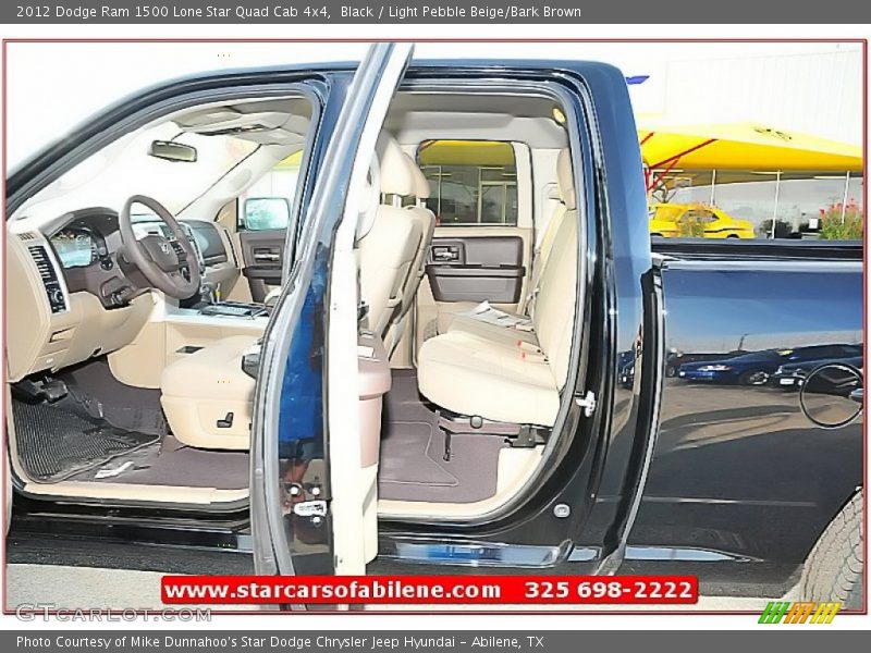 Black / Light Pebble Beige/Bark Brown 2012 Dodge Ram 1500 Lone Star Quad Cab 4x4