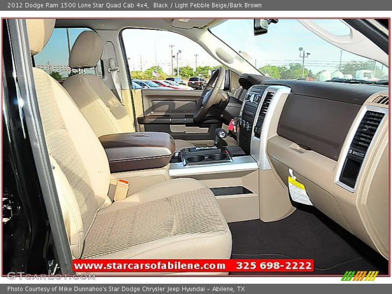 Black / Light Pebble Beige/Bark Brown 2012 Dodge Ram 1500 Lone Star Quad Cab 4x4