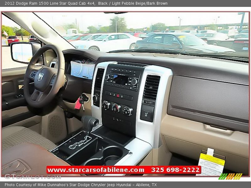 Black / Light Pebble Beige/Bark Brown 2012 Dodge Ram 1500 Lone Star Quad Cab 4x4