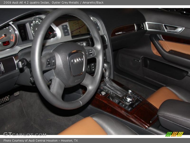 Oyster Grey Metallic / Amaretto/Black 2009 Audi A6 4.2 quattro Sedan