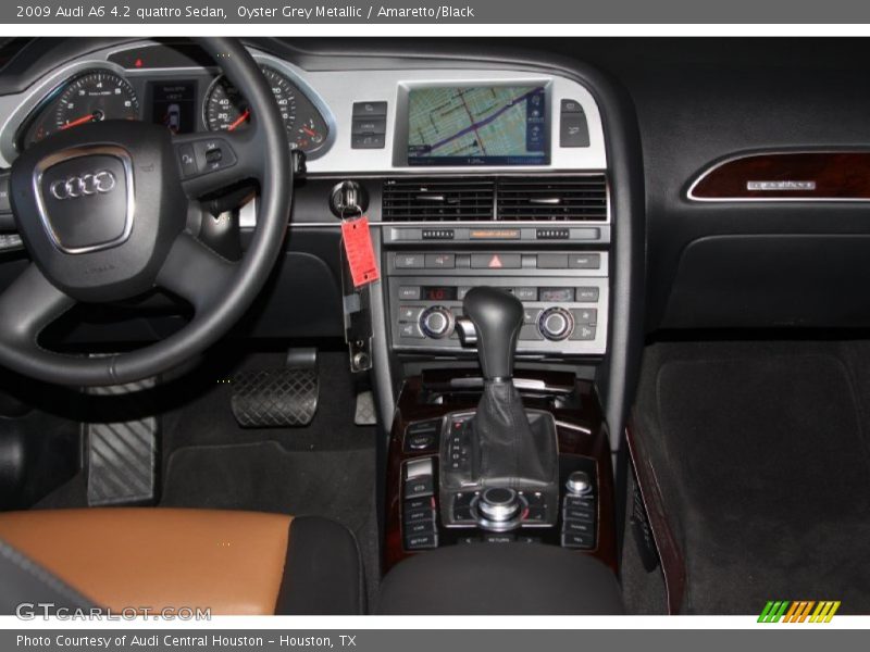 Oyster Grey Metallic / Amaretto/Black 2009 Audi A6 4.2 quattro Sedan
