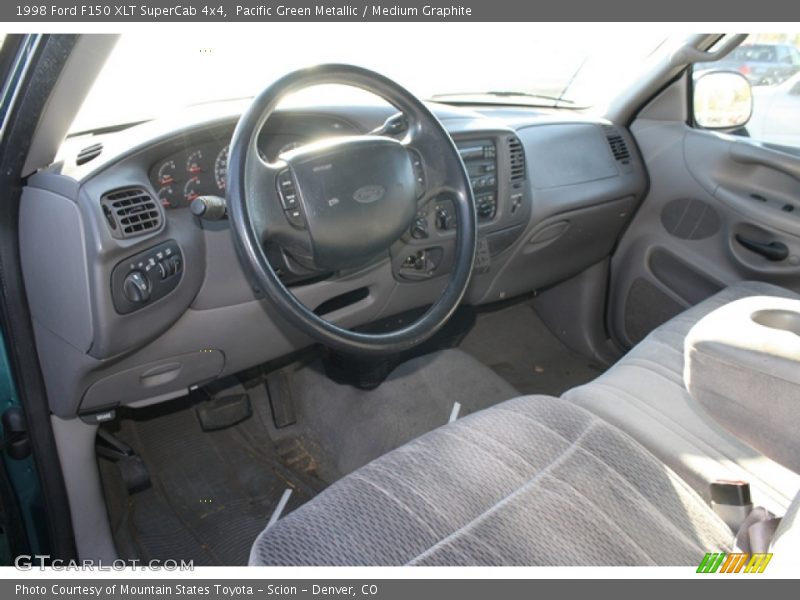 Pacific Green Metallic / Medium Graphite 1998 Ford F150 XLT SuperCab 4x4