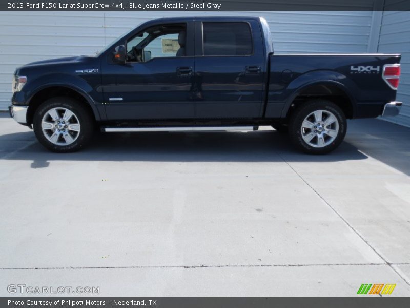 Blue Jeans Metallic / Steel Gray 2013 Ford F150 Lariat SuperCrew 4x4