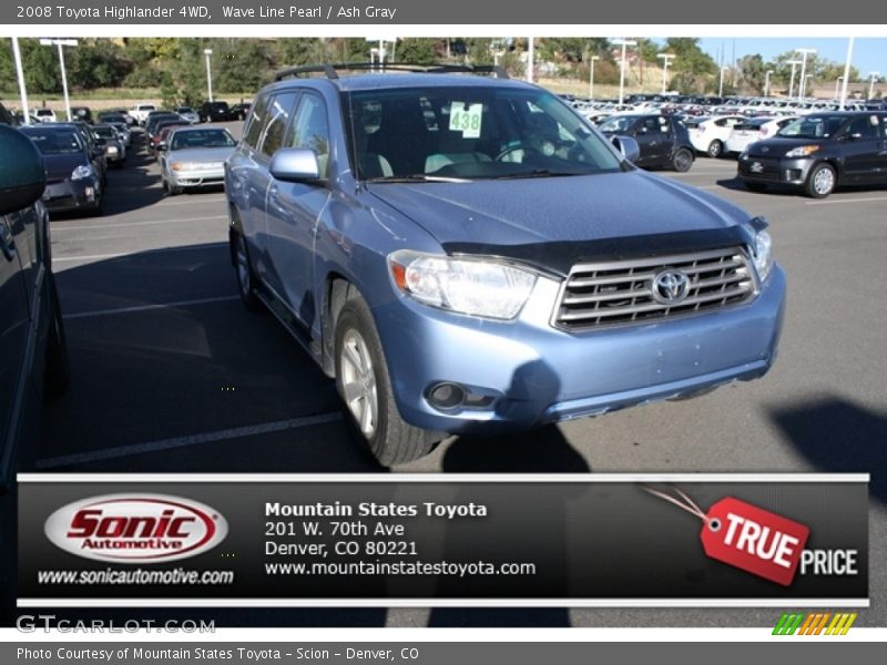 Wave Line Pearl / Ash Gray 2008 Toyota Highlander 4WD