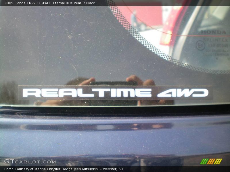 Eternal Blue Pearl / Black 2005 Honda CR-V LX 4WD