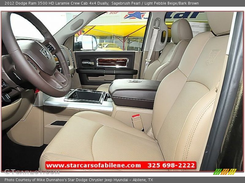 Sagebrush Pearl / Light Pebble Beige/Bark Brown 2012 Dodge Ram 3500 HD Laramie Crew Cab 4x4 Dually