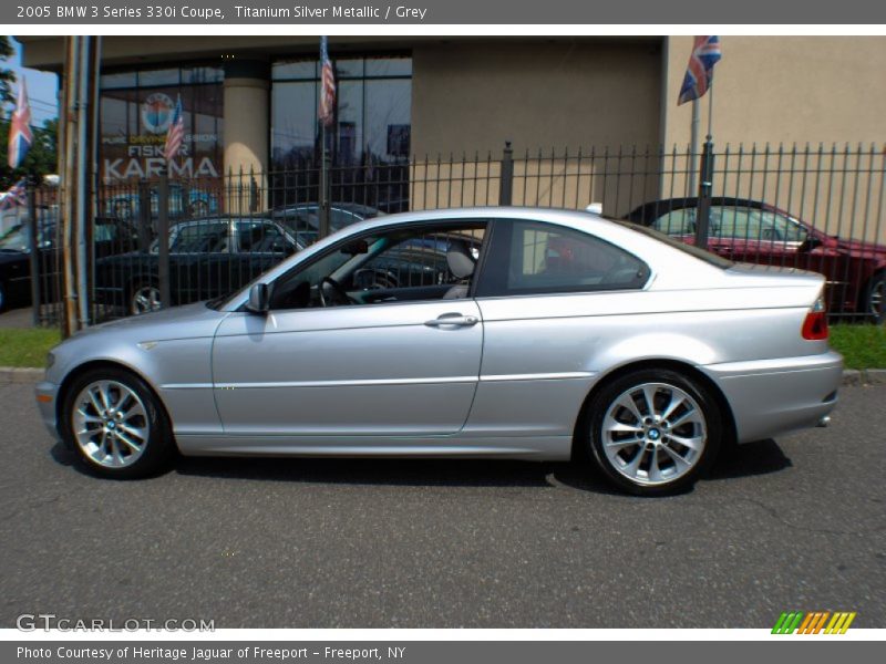 Titanium Silver Metallic / Grey 2005 BMW 3 Series 330i Coupe