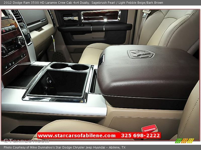 Sagebrush Pearl / Light Pebble Beige/Bark Brown 2012 Dodge Ram 3500 HD Laramie Crew Cab 4x4 Dually