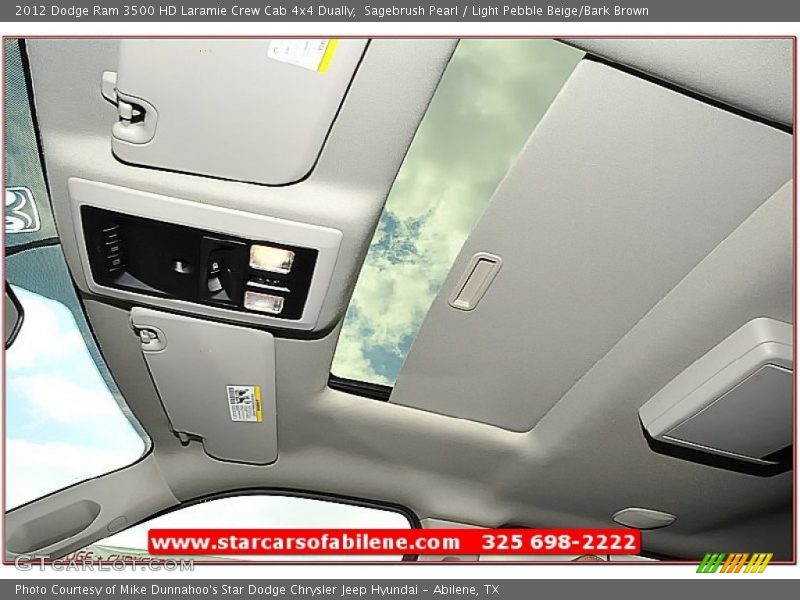 Sagebrush Pearl / Light Pebble Beige/Bark Brown 2012 Dodge Ram 3500 HD Laramie Crew Cab 4x4 Dually