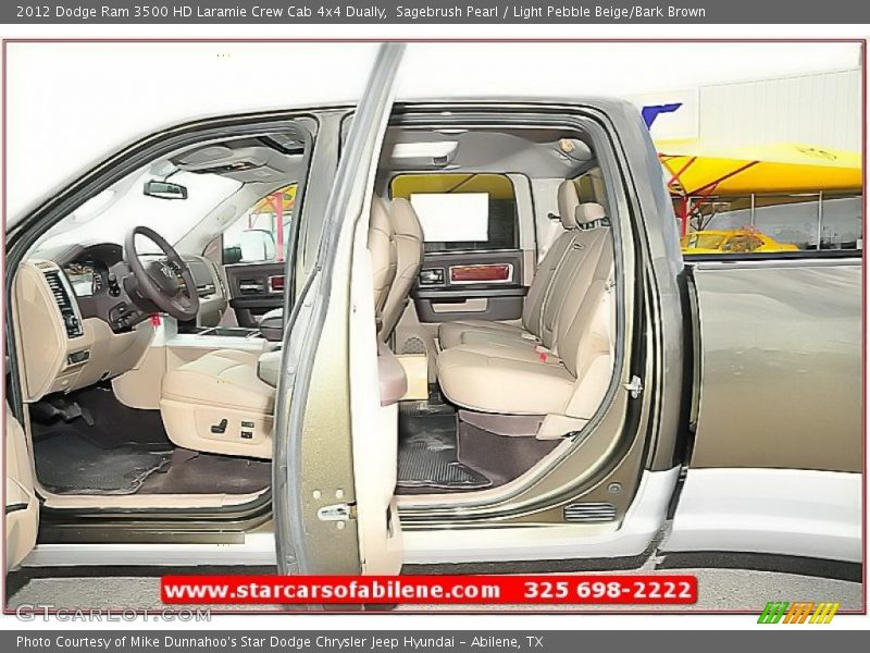 Sagebrush Pearl / Light Pebble Beige/Bark Brown 2012 Dodge Ram 3500 HD Laramie Crew Cab 4x4 Dually