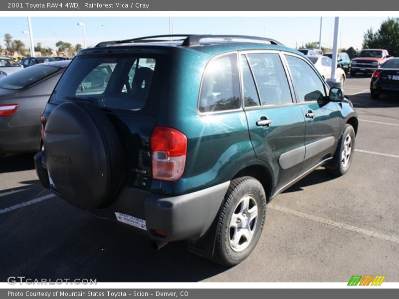 Rainforest Mica / Gray 2001 Toyota RAV4 4WD