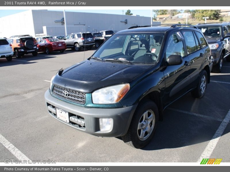 Rainforest Mica / Gray 2001 Toyota RAV4 4WD