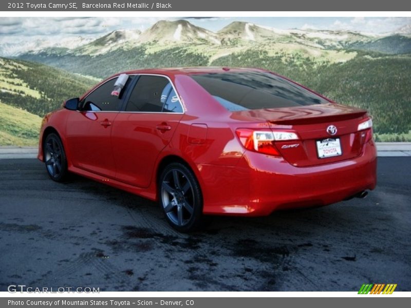 Barcelona Red Metallic / Black 2012 Toyota Camry SE