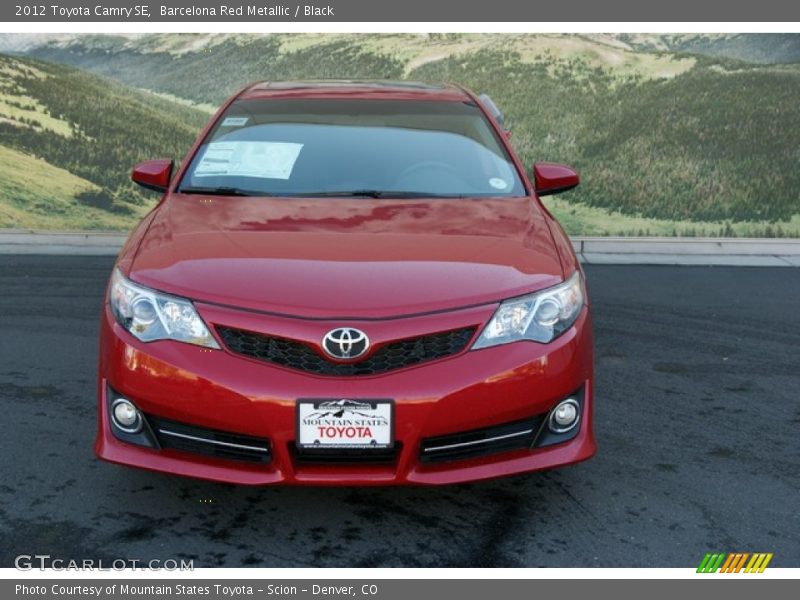 Barcelona Red Metallic / Black 2012 Toyota Camry SE