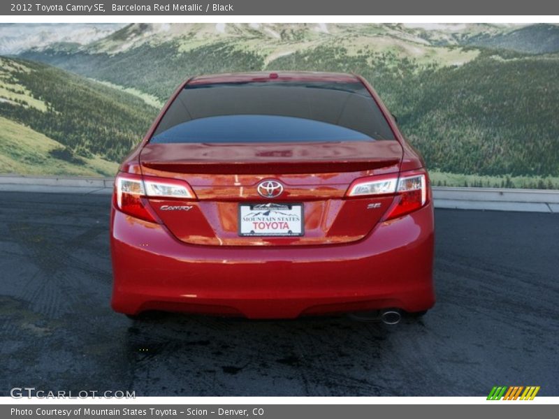 Barcelona Red Metallic / Black 2012 Toyota Camry SE