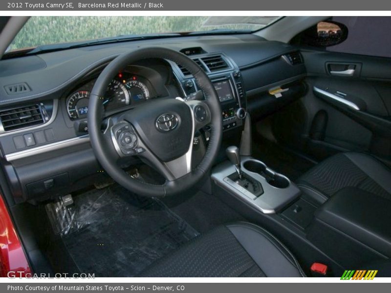 Barcelona Red Metallic / Black 2012 Toyota Camry SE