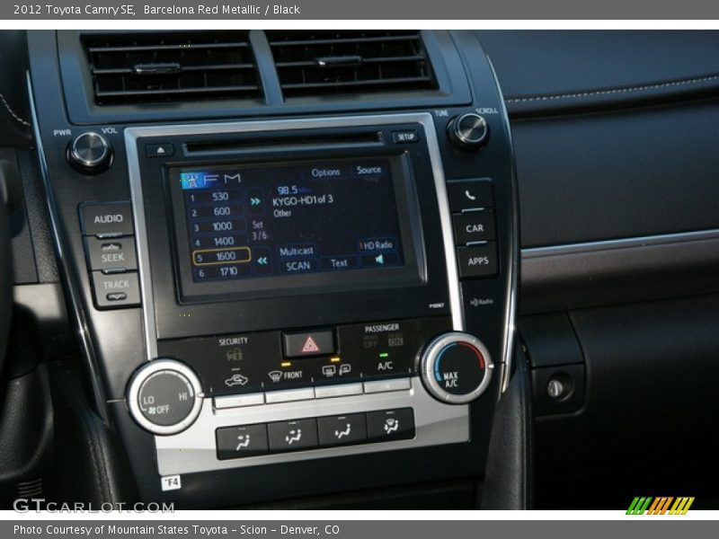 Barcelona Red Metallic / Black 2012 Toyota Camry SE