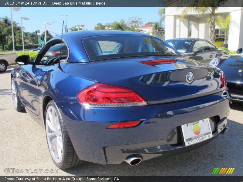 Deep Sea Blue Metallic / Beige 2013 BMW Z4 sDrive 35i