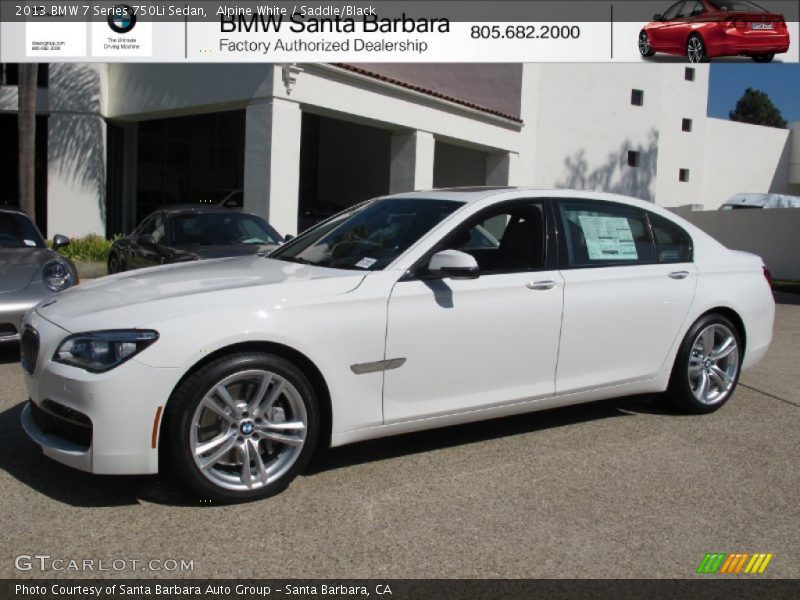 Alpine White / Saddle/Black 2013 BMW 7 Series 750Li Sedan