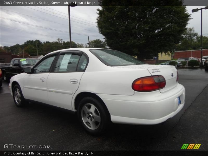 Summit White / Neutral Beige 2003 Chevrolet Malibu Sedan