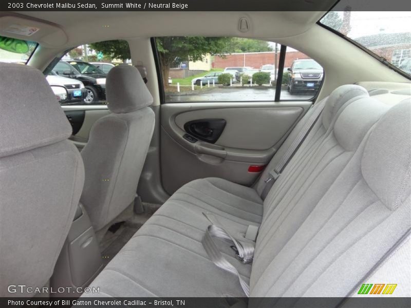 Summit White / Neutral Beige 2003 Chevrolet Malibu Sedan
