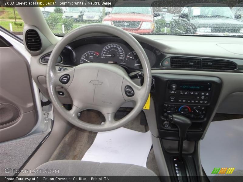 Summit White / Neutral Beige 2003 Chevrolet Malibu Sedan