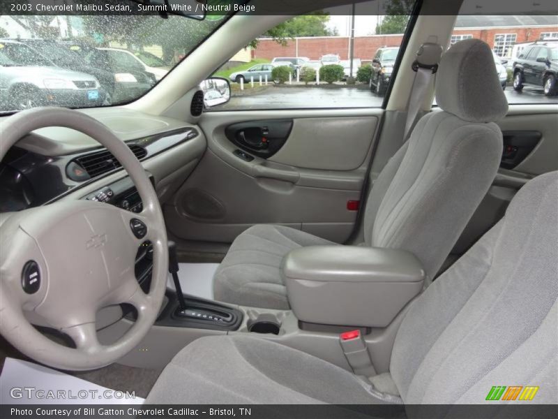 Summit White / Neutral Beige 2003 Chevrolet Malibu Sedan