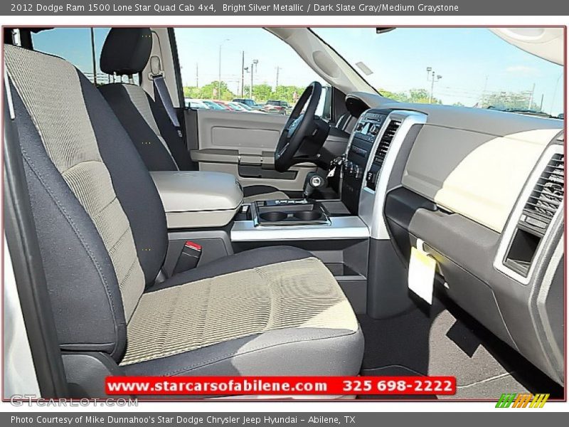 Bright Silver Metallic / Dark Slate Gray/Medium Graystone 2012 Dodge Ram 1500 Lone Star Quad Cab 4x4