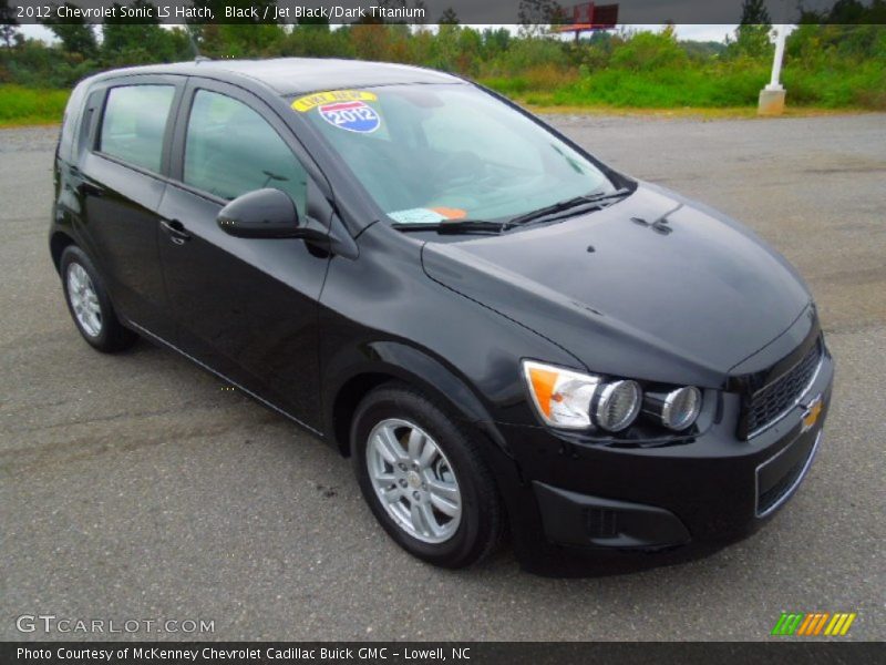 Black / Jet Black/Dark Titanium 2012 Chevrolet Sonic LS Hatch