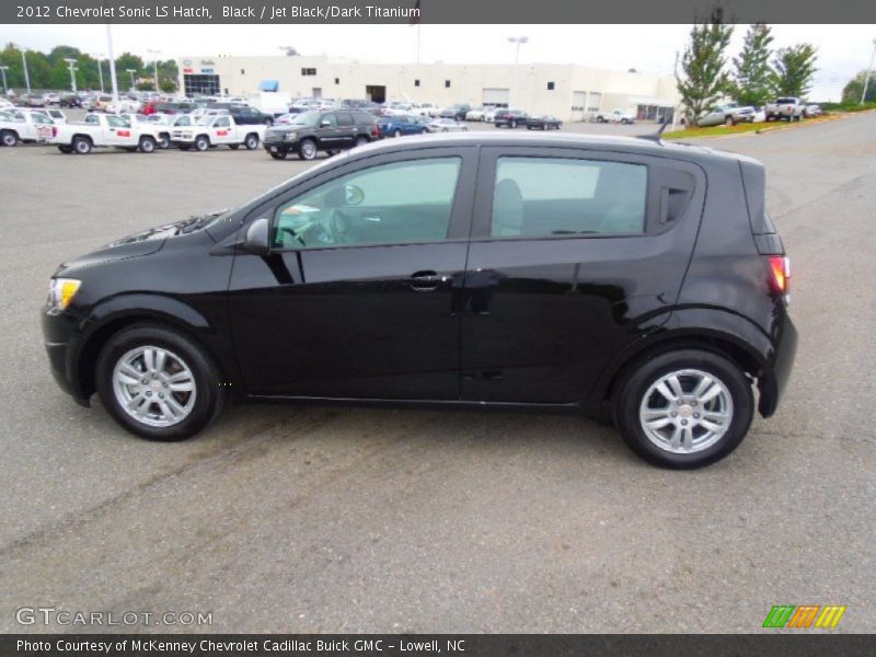 Black / Jet Black/Dark Titanium 2012 Chevrolet Sonic LS Hatch