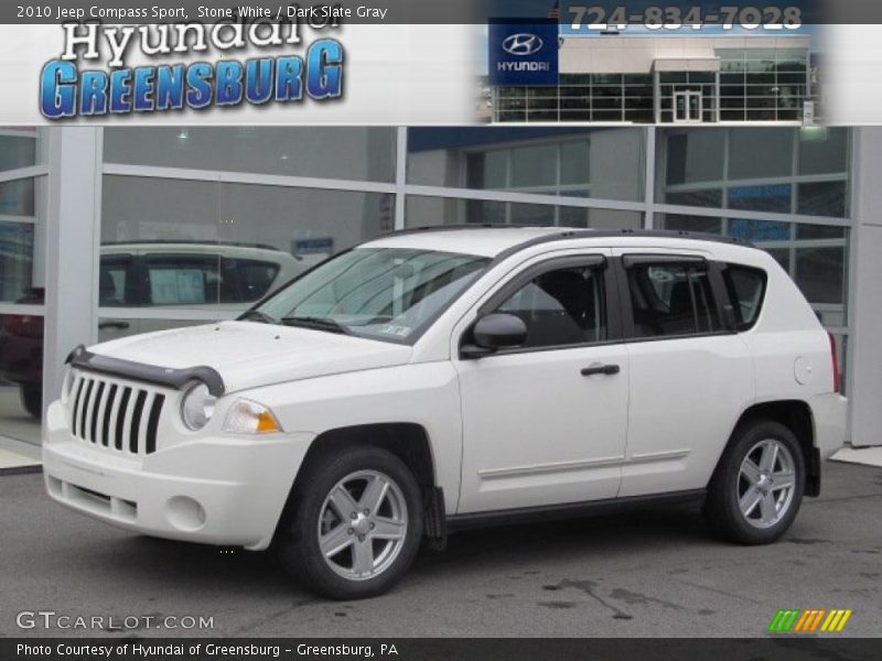 Stone White / Dark Slate Gray 2010 Jeep Compass Sport