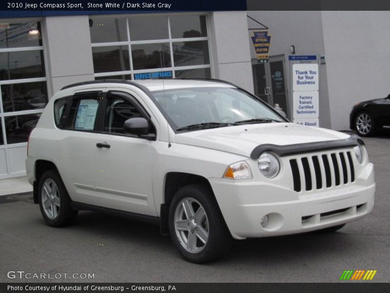 Stone White / Dark Slate Gray 2010 Jeep Compass Sport