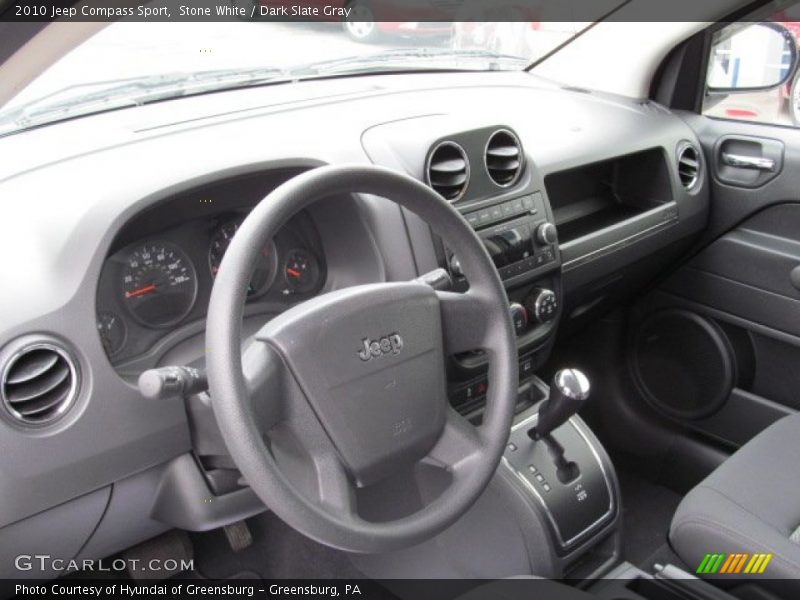 Stone White / Dark Slate Gray 2010 Jeep Compass Sport