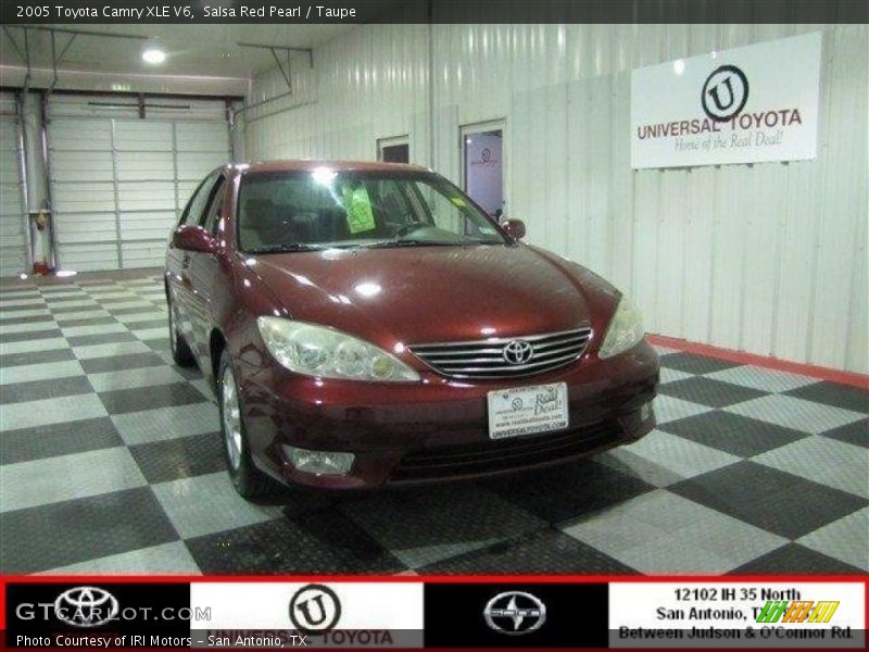 Salsa Red Pearl / Taupe 2005 Toyota Camry XLE V6
