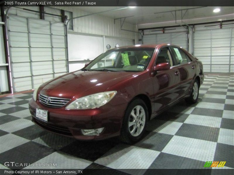 Salsa Red Pearl / Taupe 2005 Toyota Camry XLE V6