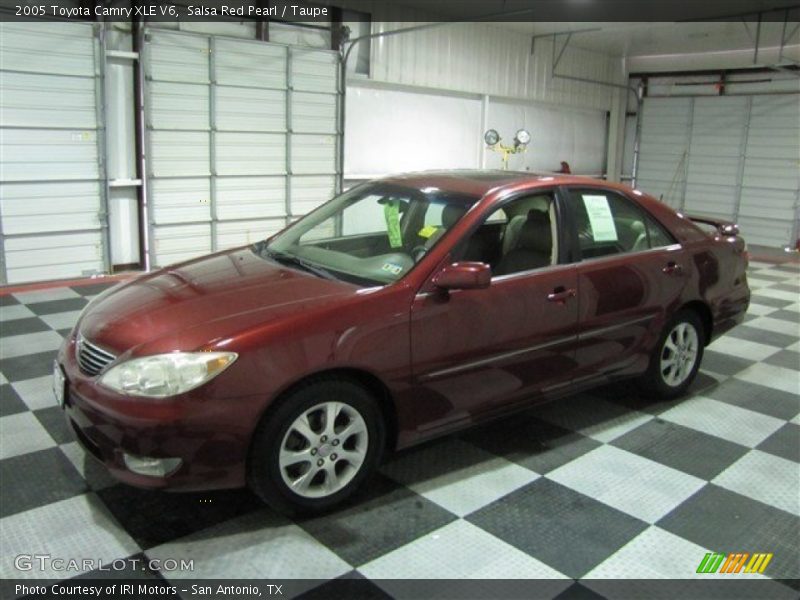 Salsa Red Pearl / Taupe 2005 Toyota Camry XLE V6