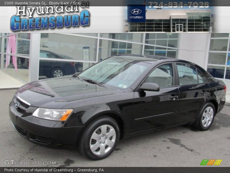 Ebony Black / Gray 2006 Hyundai Sonata GL