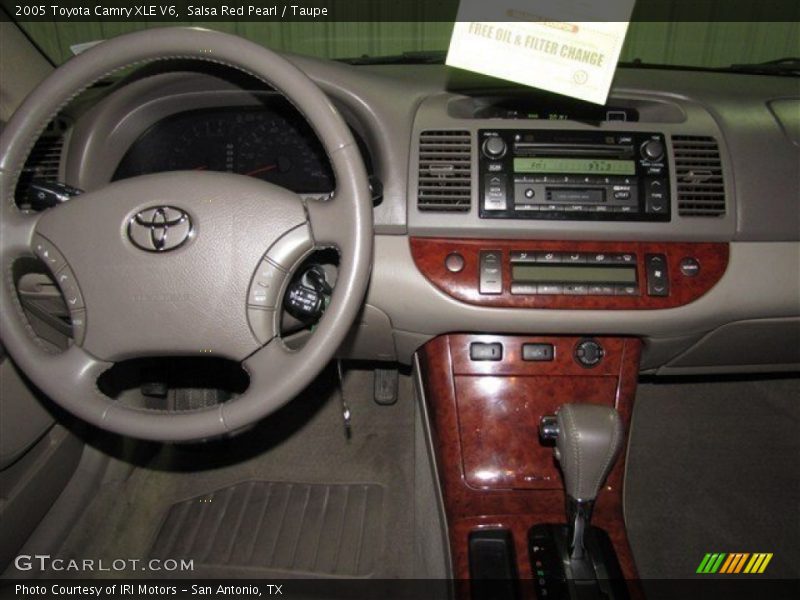 Salsa Red Pearl / Taupe 2005 Toyota Camry XLE V6